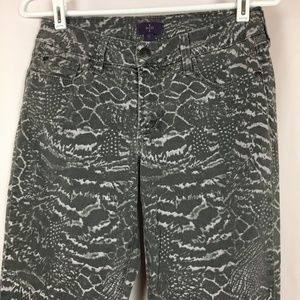 NYDJ Skinny Jeans Women's 0X29.5 Animal Print Gray